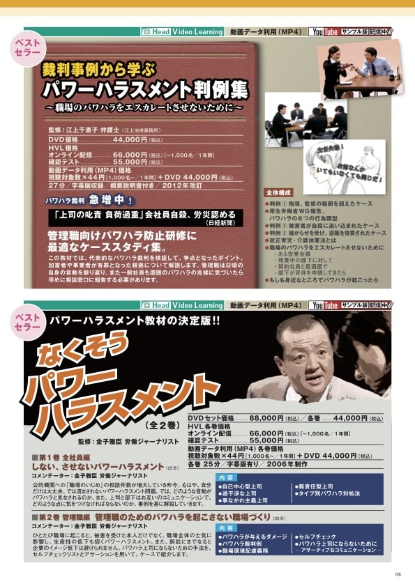 裁判事例から学ぶ　パワーハラスメント判例集　〜職場のパワハラをエスカレートさせないために〜-min